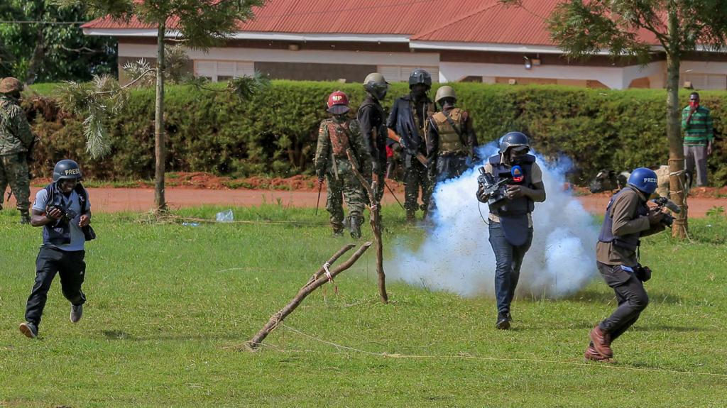 journalists teargassed